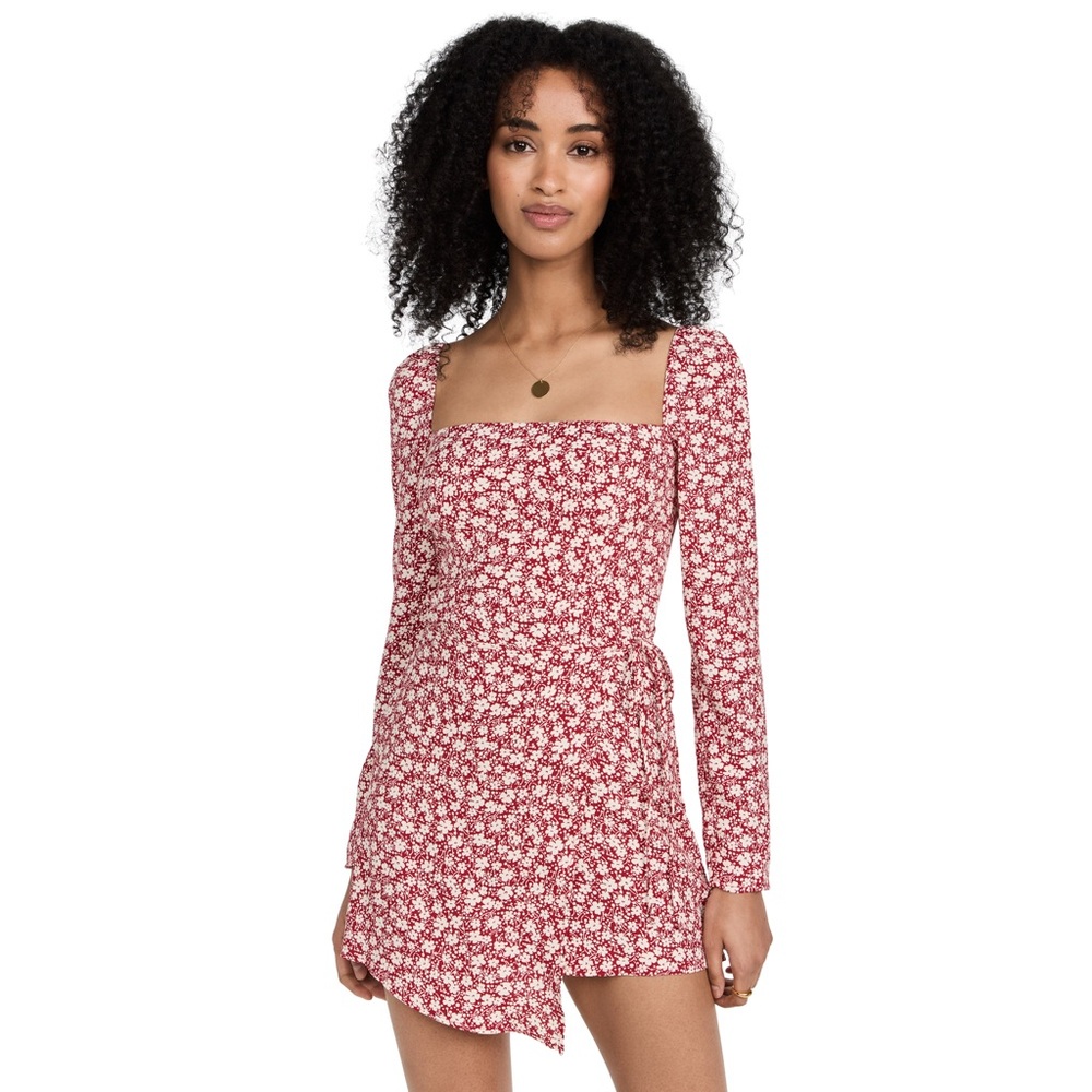 NWT Reformation Rosalie Floral Red Dress (10)